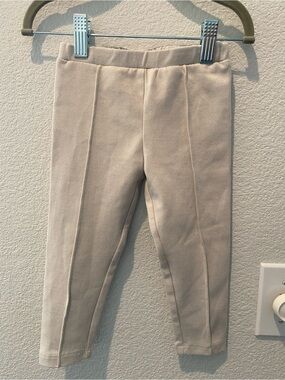Buttery soft Cream Ponte Knit Front Seam Leggings